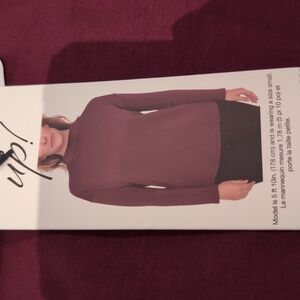 M: UP! Tencel Mock Neck Sweater Red